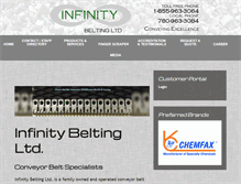 Tablet Screenshot of infinitybelting.com